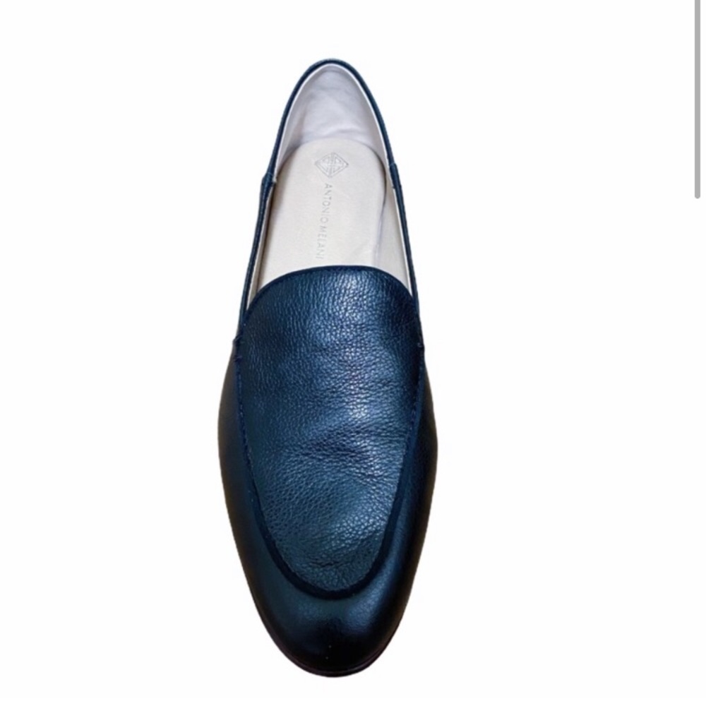 Black Leather Antonio Melani Dress Loafer / Mule -6.5M